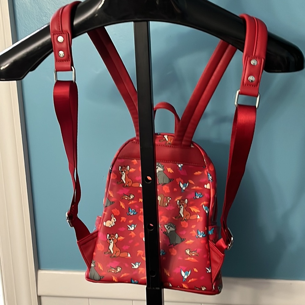 Disney Parks Loungefly critters backpack purse, red 🎒 - Picture 9 of 12